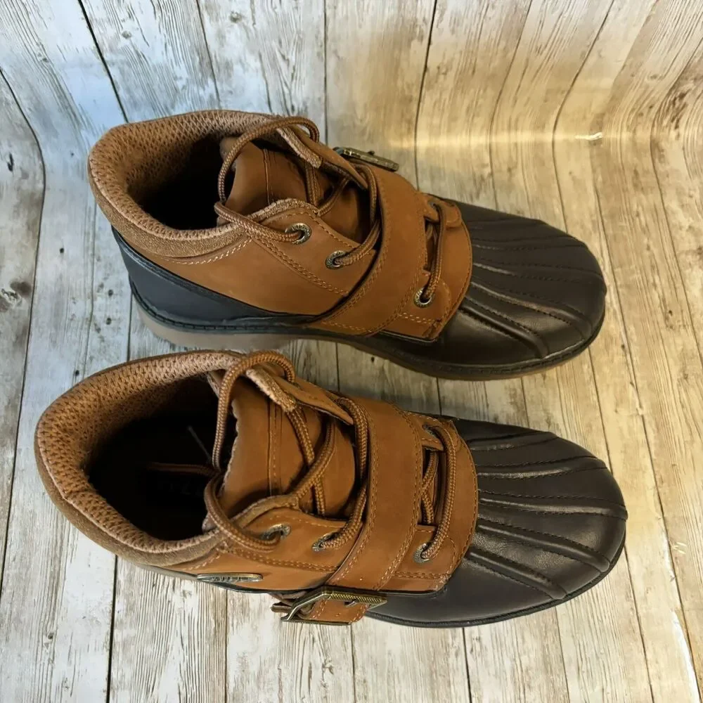 Lugz Avalanche Strap Men’s Winter Boots Brown and Terracotta Size 7.5